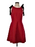 Gal Meets Glam Solid Red Cocktail Dress Size 4 - photo 1