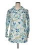 White Stag Tropical Blue Long Sleeve Blouse Size 14 - 16 - photo 1