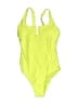 Kona Sol Solid Yellow One Piece Swimsuit Size S - photo 1