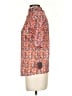 Eva Franco Print Orange Short Sleeve Blouse Size XS - photo 5
