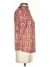 Eva Franco Print Orange Short Sleeve Blouse Size XS - photo 4