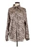 Daytrip Animal Print Brown Long Sleeve Blouse Size M - photo 1