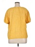 Como Black 100% Rayon Yellow Short Sleeve Blouse Size 1X - photo 2