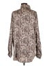 Daytrip Animal Print Brown Long Sleeve Blouse Size M - photo 2