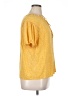 Como Black 100% Rayon Yellow Short Sleeve Blouse Size 1X - photo 4