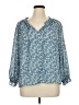 Ann Taylor LOFT Blue 3/4 Sleeve Blouse Size XL - photo 1