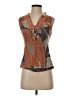 Tabitha 100% Silk Brown Sleeveless Silk Top Size 0 - photo 1