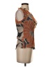 Tabitha 100% Silk Brown Sleeveless Silk Top Size 0 - photo 4