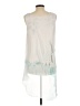 Soft Surroundings 100% Silk Silver Sleeveless Silk Top Size L - photo 2