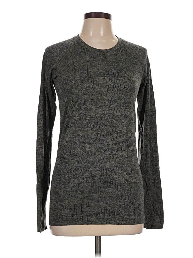 Pre-owned Lululemon Athletica Long Sleeve T-shirt In Gray