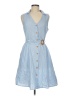 MNG Blue Casual Dress Size 6 - photo 1