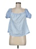 Ledin Blue Short Sleeve Top Size M - photo 1
