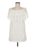 Stone Cold Fox 100% Silk Ivory Short Sleeve Silk Top One size - photo 1