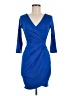Dna Couture Solid Blue Cocktail Dress Size M - photo 1
