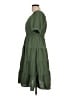 Monteau 100% Polyester Solid Green Casual Dress Size L - photo 5