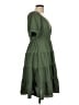 Monteau 100% Polyester Solid Green Casual Dress Size L - photo 4