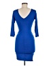 Dna Couture Solid Blue Cocktail Dress Size M - photo 2