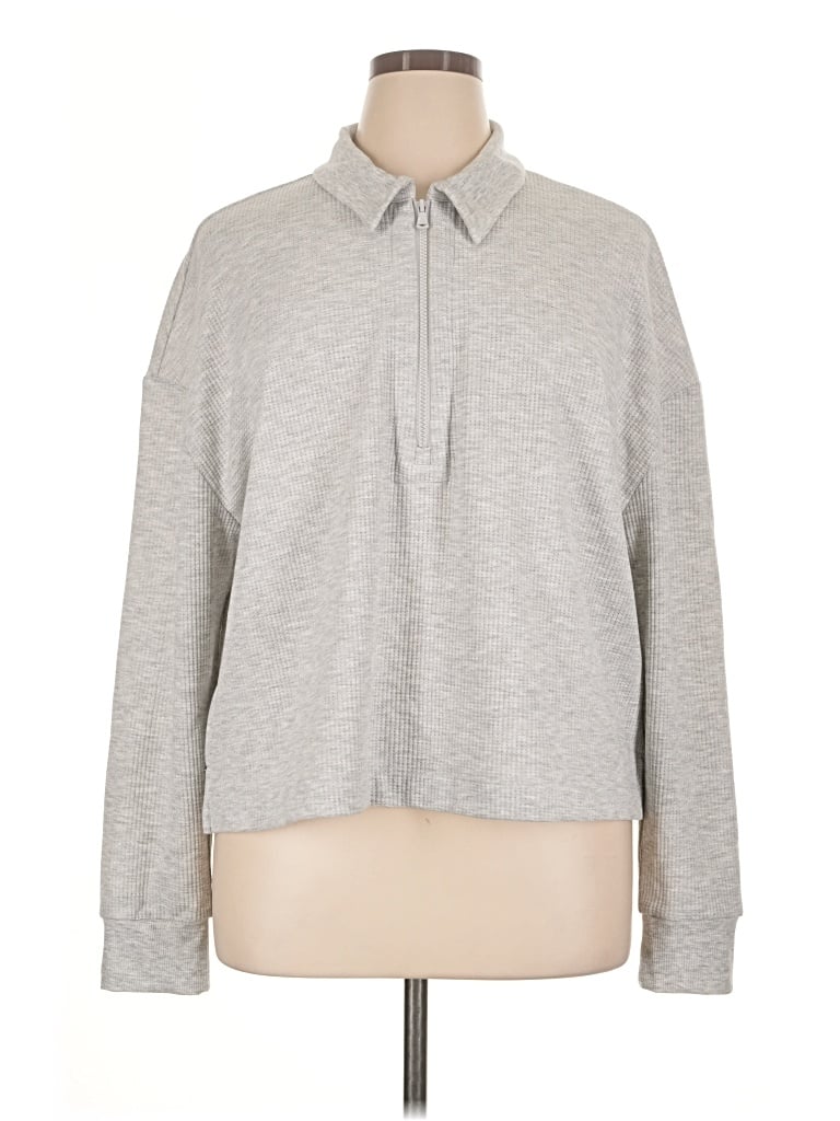 Pre-owned Lou & Grey Fleece Jacket In Gray