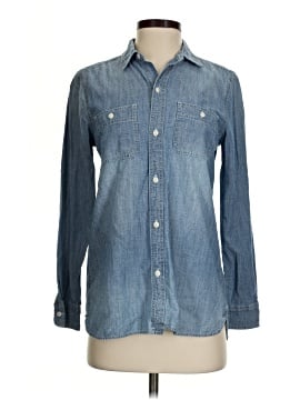 Madewell Chambray Classic Ex-Boyfriend Shirt in Mazzy Wash (view 1)