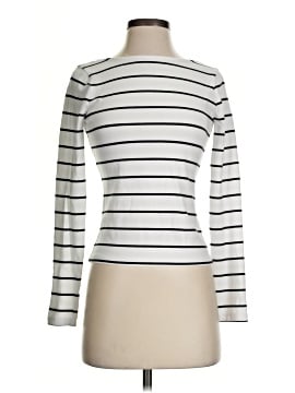 Madewell Long-Sleeve Scoopback Tee in Stripe (view 1)