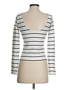 Madewell Long-Sleeve Scoopback Tee in Stripe (view 2)