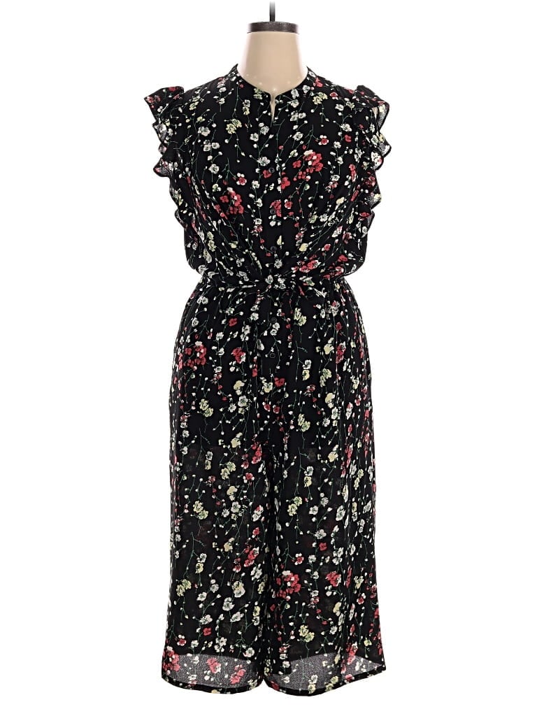 Pre-owned London Times Romper In Black