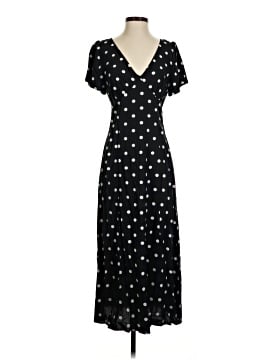 Madewell Flutter-Sleeve V-Neck Midi Dress in Polka Dot (view 1)