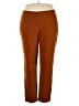 New Directions Solid Brown Casual Pants Size 3X - photo 1