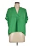Ann Taylor Green Short Sleeve Blouse Size L - photo 1