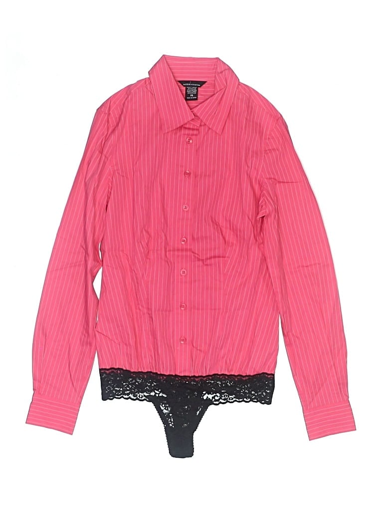 Pre-owned Moda International Long Sleeve Blouse In Pink