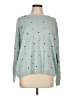 J.Jill Polka Dots Teal Pullover Sweater Size L - photo 1