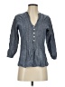 Gap 100% Cotton Blue 3/4 Sleeve Button-Down Shirt Size XS - photo 1
