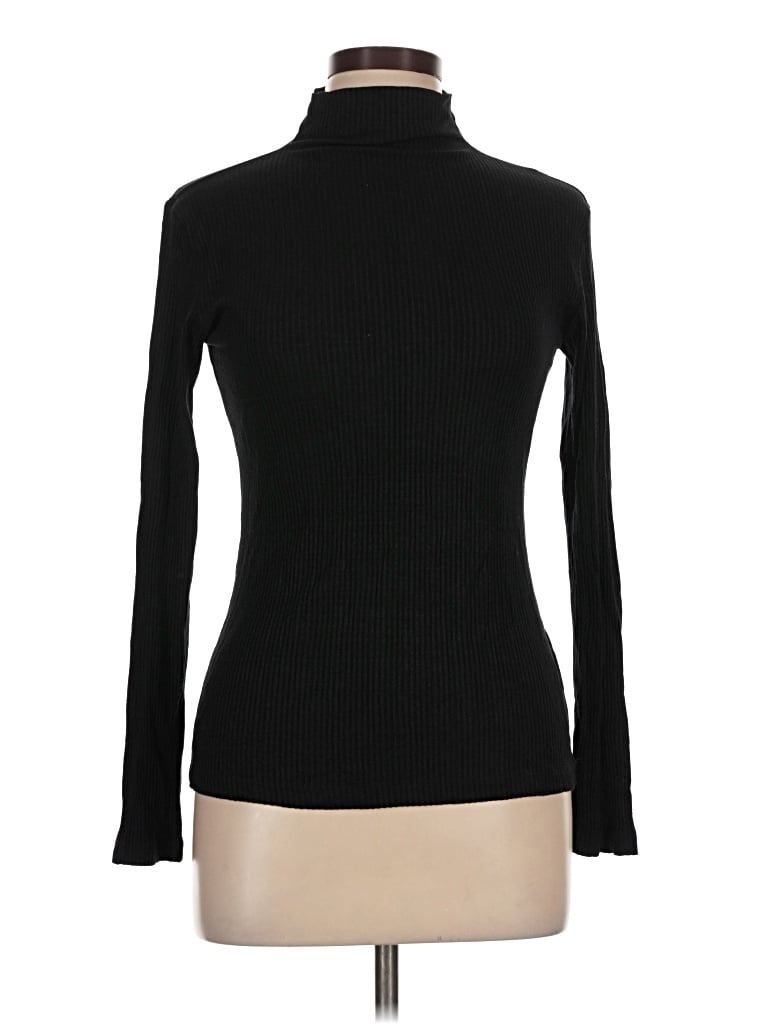Pre-owned Amour Vert Long Sleeve Turtleneck In Black