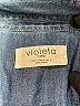 Violeta by Mango Blue Long Sleeve Button-Down Shirt Size M - photo 7