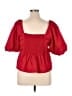Old Navy 100% Cotton Red Short Sleeve Blouse Size XL - photo 2