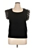 Sioni Black Short Sleeve Top Size XL - photo 1