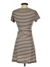 Pink Rose Stripes Brown Casual Dress Size XS - photo 2