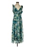 Taylor 100% Polyester Tropical Teal Cocktail Dress Size S (estimated) - photo 1