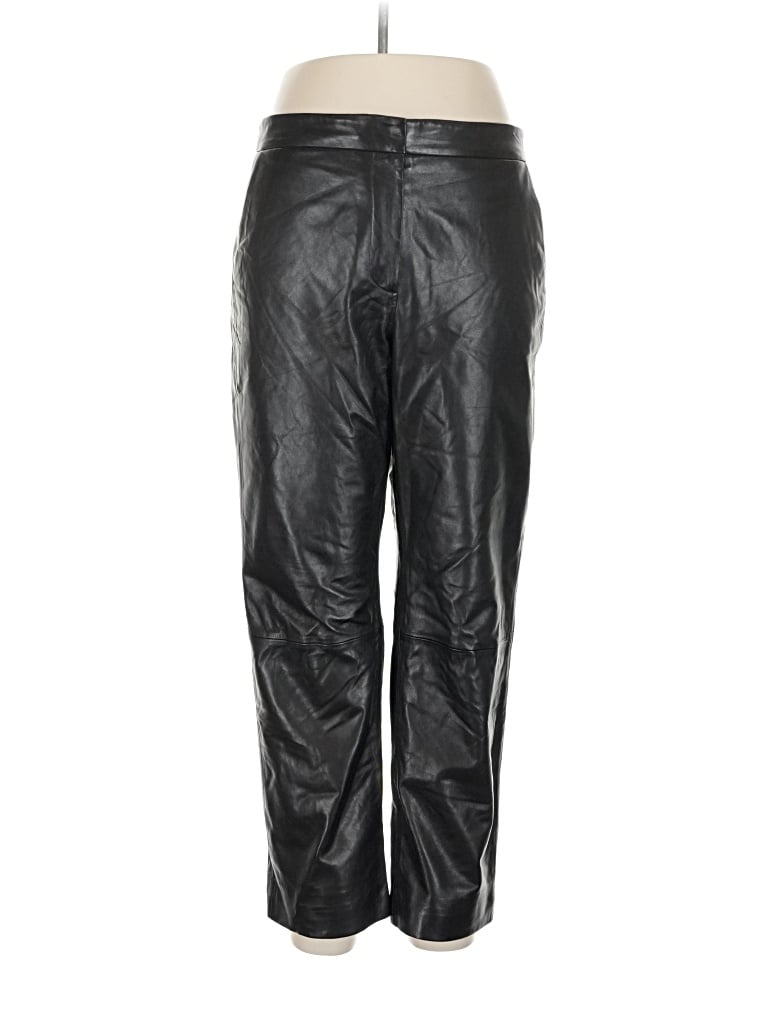 Pre-owned J.crew Collection Leather Pants In Black