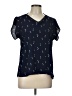 Unbranded Stars Blue Short Sleeve Blouse Size L - photo 1