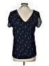 Unbranded Stars Blue Short Sleeve Blouse Size L - photo 2