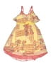 Jona Michelle 100% Polyester Print Yellow Dress Size 10 - photo 1