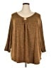 Ruby Rd. Brown 3/4 Sleeve Top Size 3X - photo 1