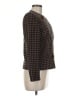 Salvatore Ferragamo 100% Wool Houndstooth Brown Wool Blazer Size 8 - photo 4