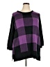 Woman Within Checkered-gingham Purple Pullover Sweater Size 22 (1X) - photo 1