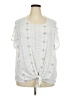 Fred David White Short Sleeve Blouse Size 3X - photo 1