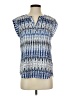 Kenar 100% Polyester Blue Short Sleeve Blouse Size XS - photo 1
