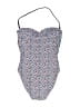 J.Crew Print Blue One Piece Swimsuit Size 4 - photo 2
