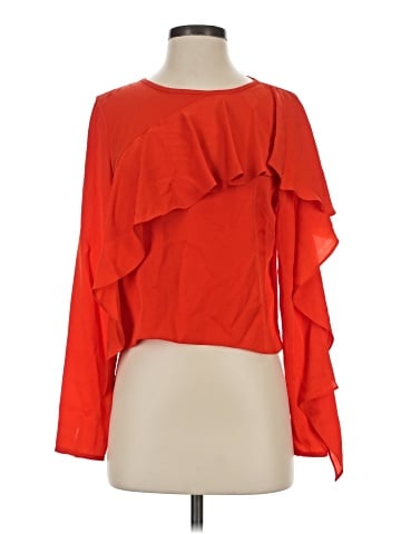 Milly Long Sleeve Silk Top (view 1)