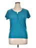 Assorted Brands Teal Short Sleeve Henley Size XL - photo 1